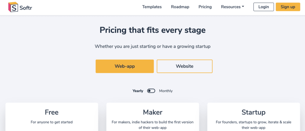 Softrの料金プランについて Softrの料金プランについて